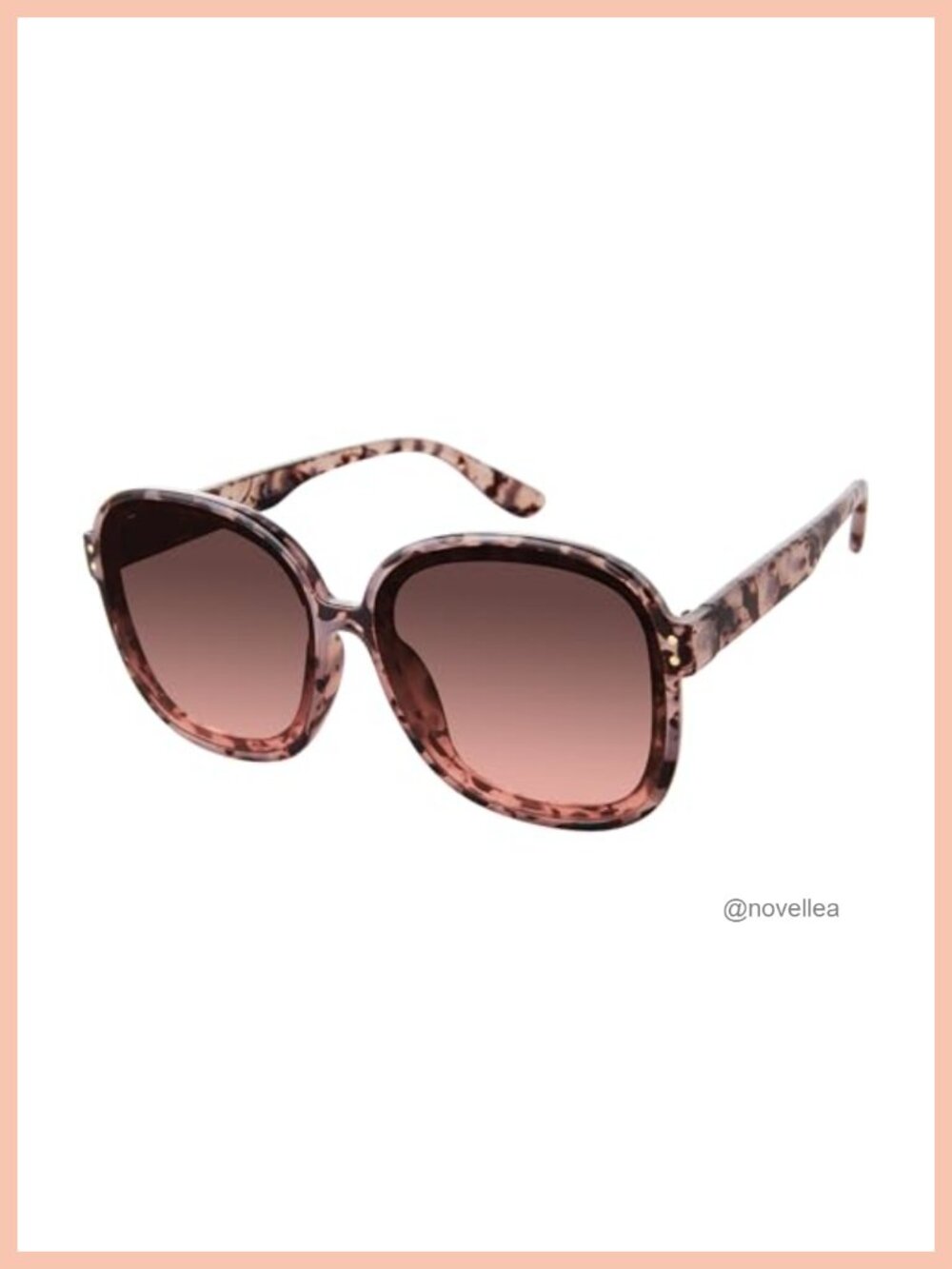 Martha Stewart Oversized Soft-Square Plastic Frame Sunglasses Feminine